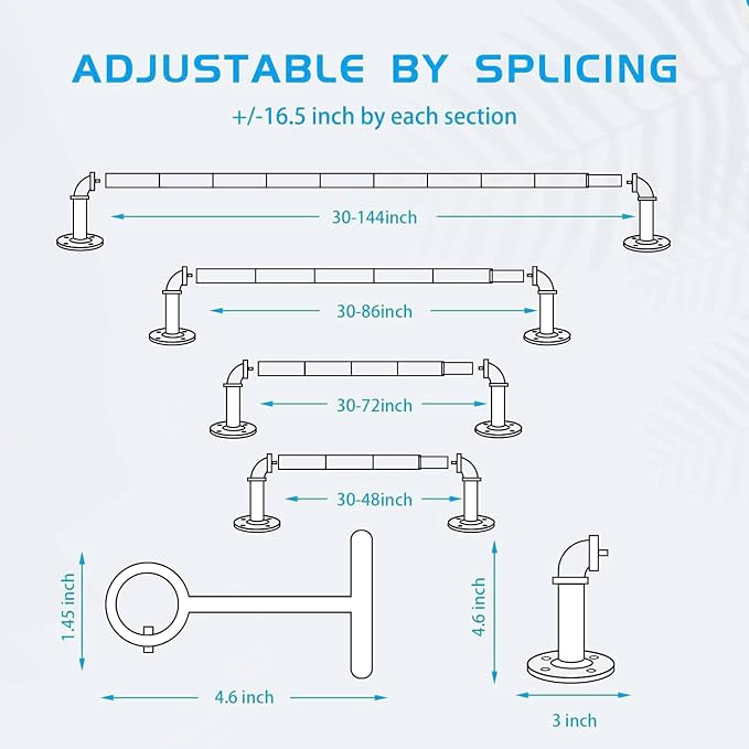 Industrial Curtain Rod, Curtain Rods - Image 6