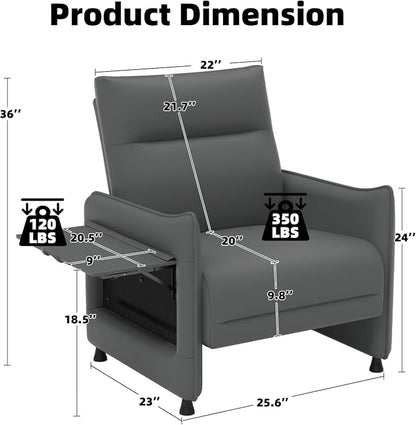 Upholstered Accent Sofas Set of 2, Modern Faux Leather Sofa Chairs - Image 2