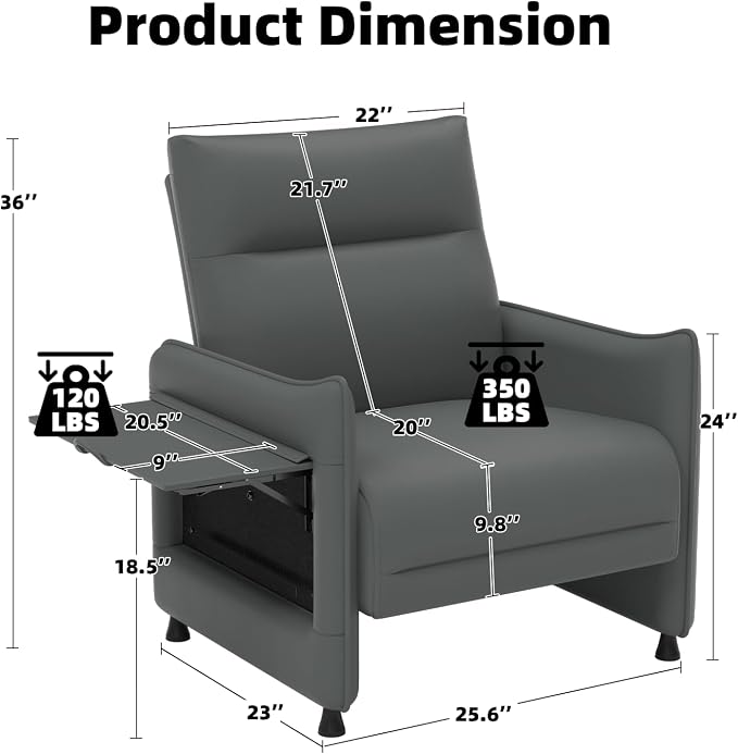 Upholstered Accent Sofa, Modern Faux Leather Chair - Image 2