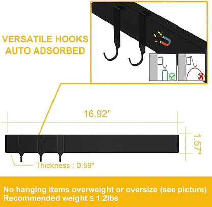 Black Magnetic Knife Strip for Refrigerator - Image 3