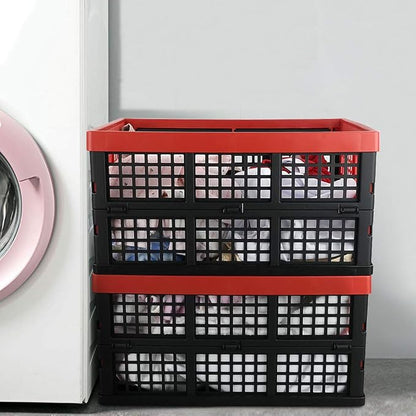 Obstnny 34 Quart Collapsible Storage Bins, Stackable Milk Crate, 3 Packs - Image 4