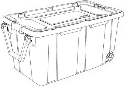 Modern Plastic & Metal 40 Gallon Lidded Home Storage Bins, Stackable Industrial - Image 2