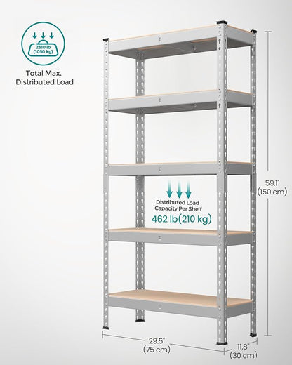 SONGMICS 5-Tier Storage Shelves, Load 2310 lb, Boltless Assembly, Adjustable - Image 3
