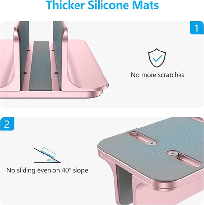 OMOTON Vertical Laptop Stand Holder, Desktop Aluminum Stand - Image 5