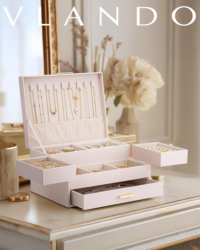 Vlando 3 Layer Jewelry Box - Image 2