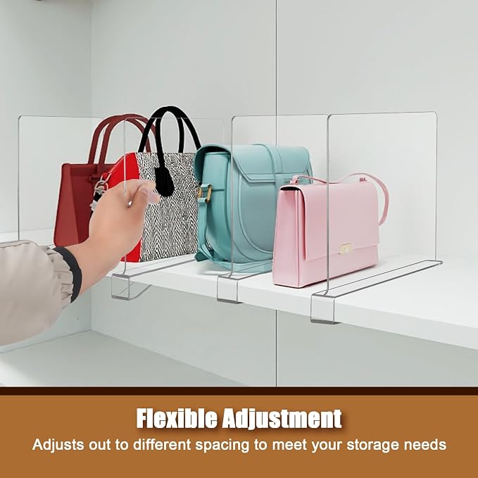 6 Pack Clear Acrylic Shelf Dividers - Image 7