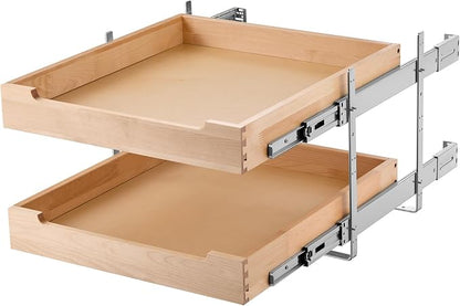 VEVOR 2 Tier Pull Out Cabinet Organizer, Soft Close Slide out Shelf, Heavy-Duty - Image 9