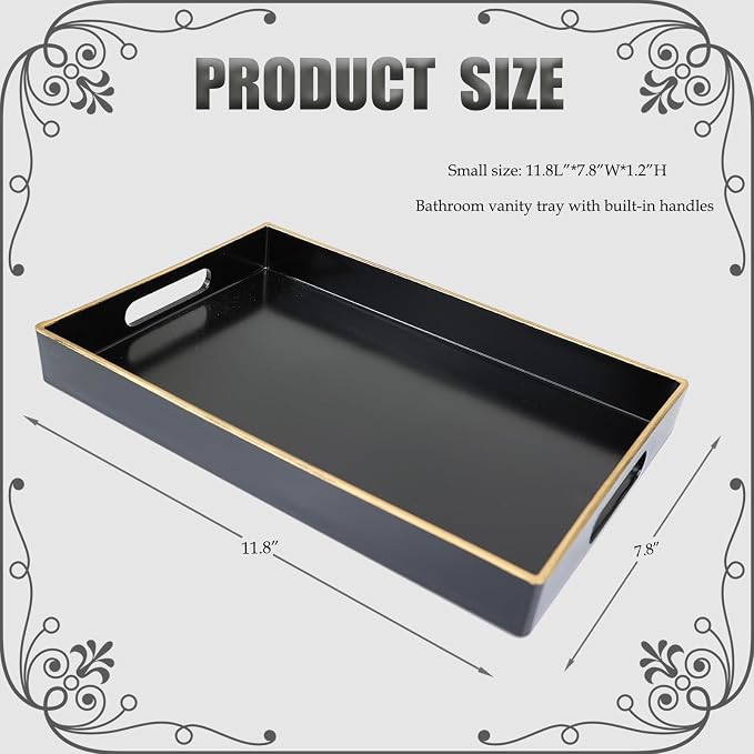 Spsyrine Black Bathroom Vanity Tray - Image 2