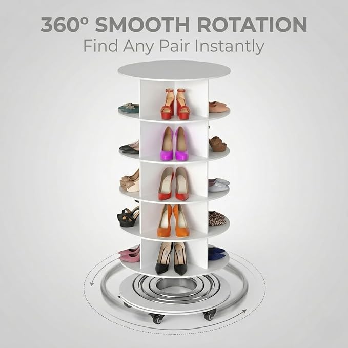 7-Tier Rotating Shoe Organizer - Image 3