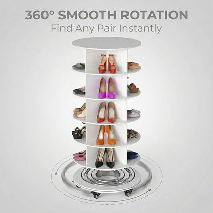 7-Tier Rotating Shoe Organizer - Image 3