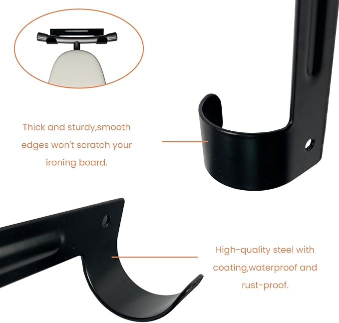 Ironing Board Hanger Wall Mount Ironing Board Holder Organizer Wall Rack - Image 3