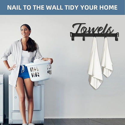 Azmoncy Over The Door Hooks, Heavy Duty Wall Mount Towel Hanger - Image 6