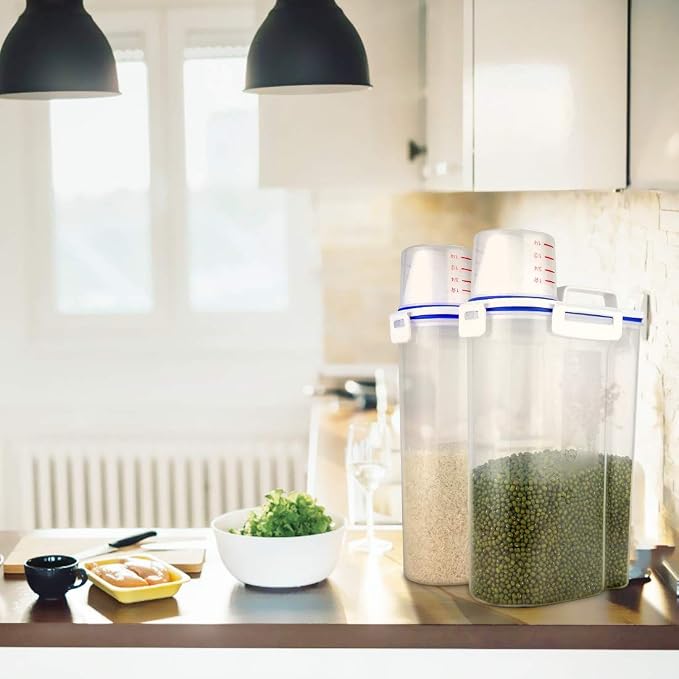 Uppetly Rice Airtight Dry Food Storage Containers, BPA Free Plastic Sealed - Image 8