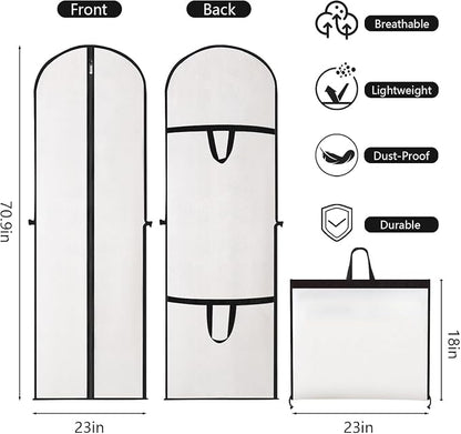 2 Pack Garment Bags for Travel, Foldable & Portable Garment Bag - Image 2