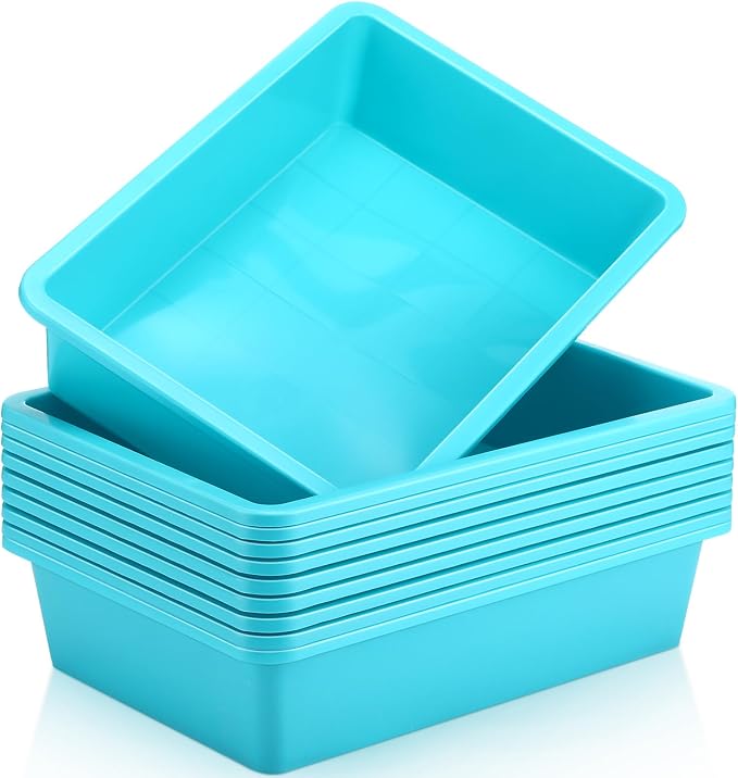 Hoteam 10 Pcs Flat Storage Organizer Tray Bin Paper Tray by Hoteam