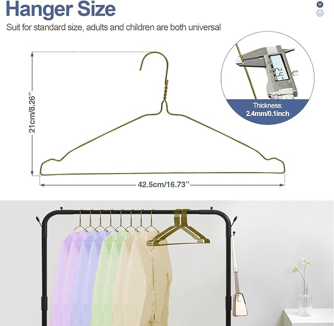SPECILITE Wire Hangers 150 Pack, Metal Wire Clothes Hanger Bulk - Image 6