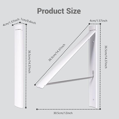 No Drill Wall Mounted Drying Rack 65 lb Aluminum - Image 7