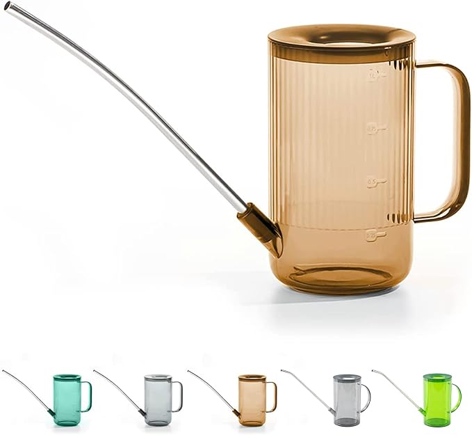 Tennedriv Green Long Spout Watering Can Indoor, Small Watering Cans - Image 7