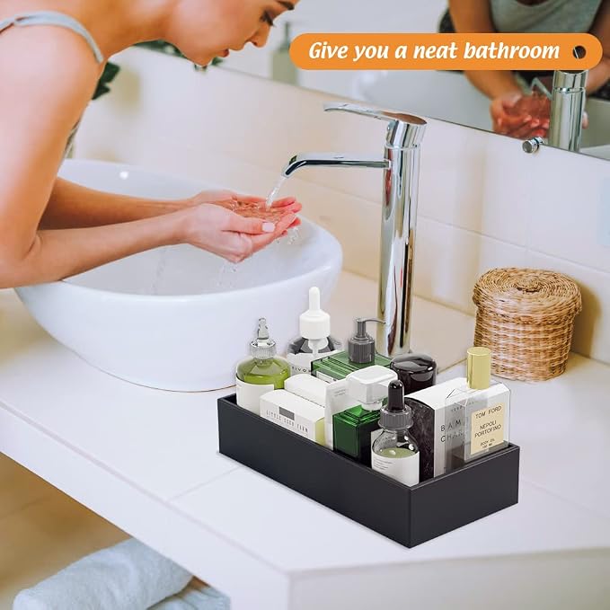 Black Bamboo Drawer Organizer - Image 3