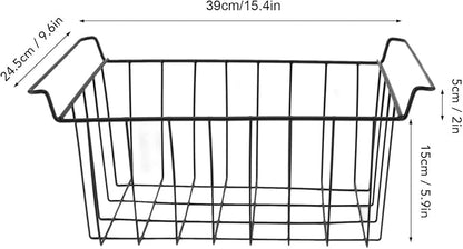 2PCS Freezer Organizer Bins, Steel Wire Freezer Basket - Image 4