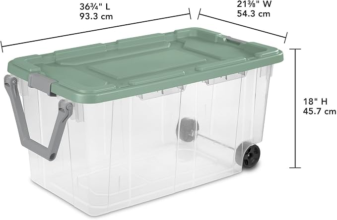 Extra Large Storage Bin, 40 Gallon Wheeled Plastic Storage Container - Image 3