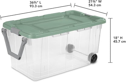 Extra Large Storage Bin, 40 Gallon Wheeled Plastic Storage Container - Image 3