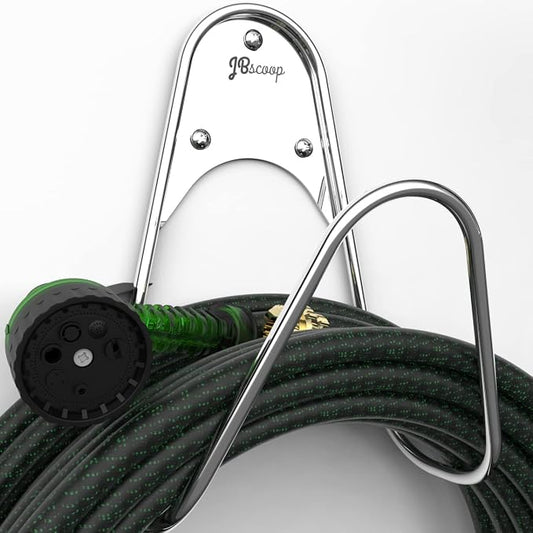 JBscoop Garden Hose Holder Stainless Steel Small Wall Mount Garden Hose Hook by JBscoop