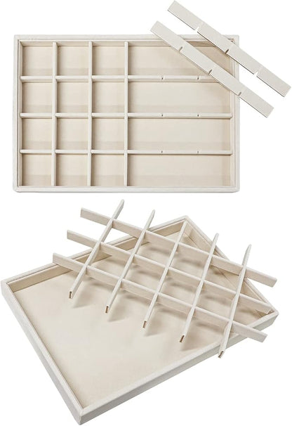Stratalife 24 Grid Jewelry Organizer Tray, Stackable Drawer Earring Organizer - Image 4