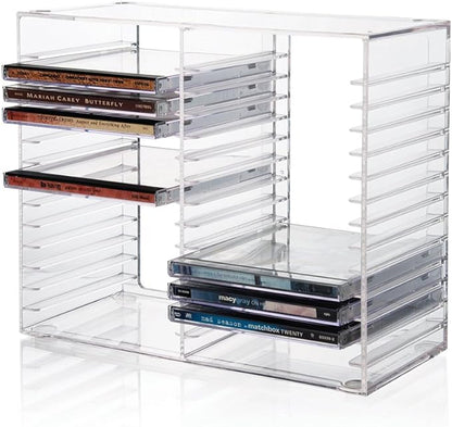 STORi Stackable Clear Plastic CD Organizer by STORi