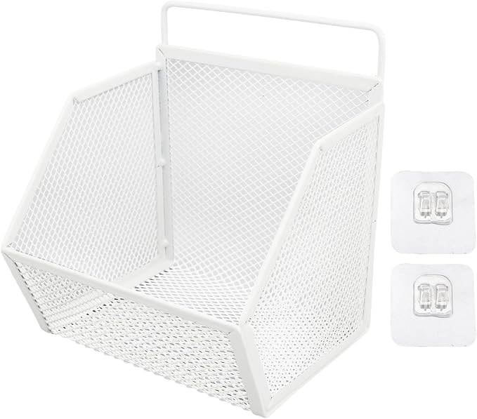 13.2x10x15cm Wall Hanging Baskets, Metal Wire Storage Organizer by Tissting