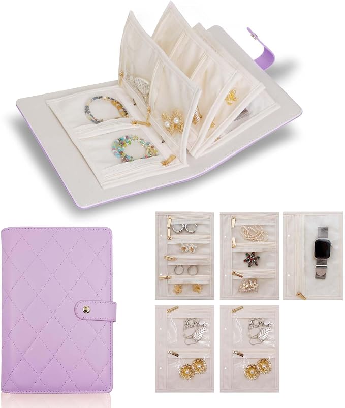 Travel Jewelry Organizer Case ， Portable Jewelry Organizers Storage Book - Image 2