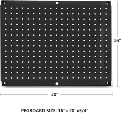 Metal Pegboard 16-Inch Tall x 20-Inch Wide Heavy Duty Wall Organizer - Image 4