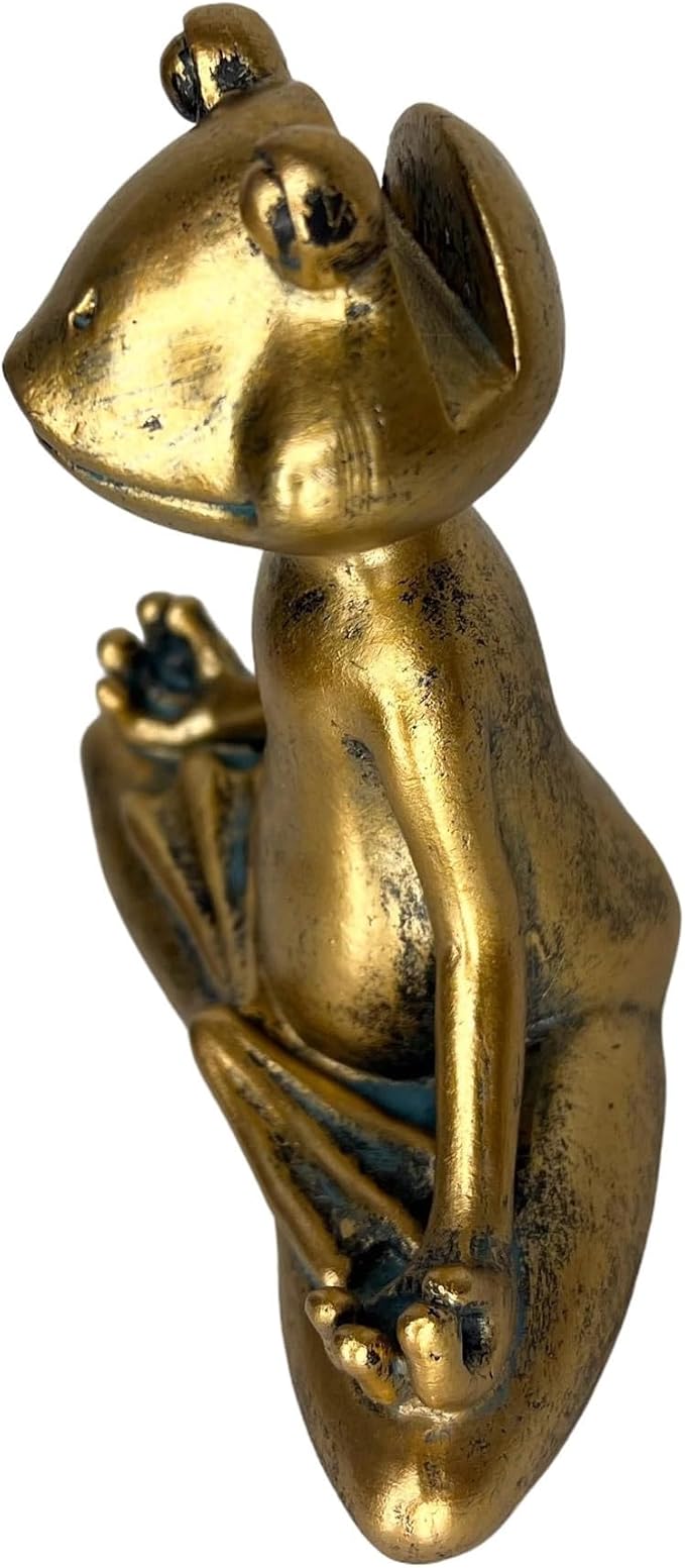 Top Brass Yoga Frog Eyeglass Holder – Whimsical Reading Glasses Sunglass Stand - Image 4