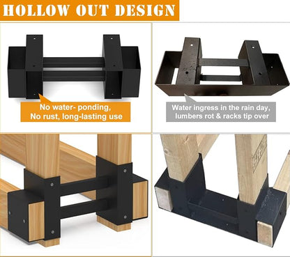 Outdoor Firewood Rack Brackets Kit - Image 2