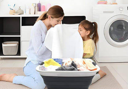SAMMART 42L Collapsible Plastic Laundry Basket-Foldable Pop Up Storage - Image 3
