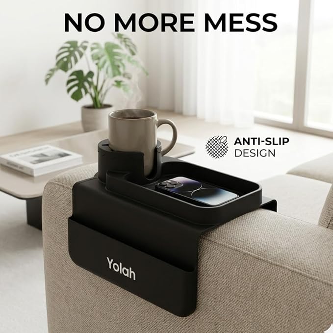 YOLAH Silicone Couch Cup Holder Tray - Image 5