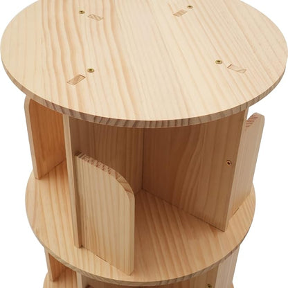 Rotating Bookshelf, Revolving Bookcase, Stackable Bookshelf Organizer, Swivel - Image 4
