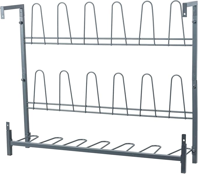 MyGift Premium Urban Gray Metal Hanging Shoe Rack - Image 6
