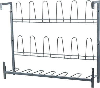 MyGift Premium Urban Gray Metal Hanging Shoe Rack - Image 6