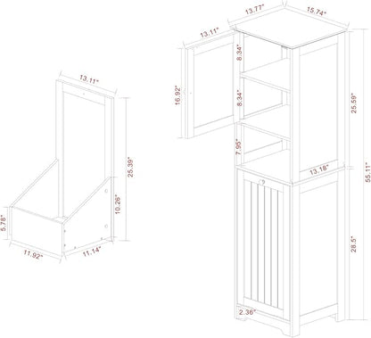 Tilt Out Laundry Hamper Cabinet, Hamper Cabinet Shelf - Image 2
