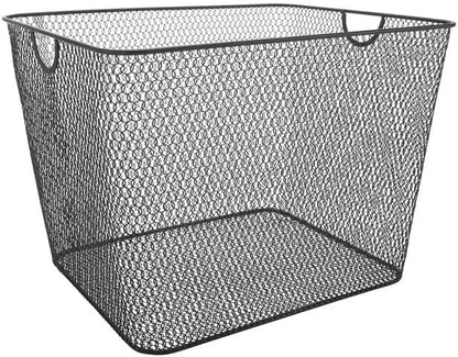 Ybm Home Household Wire Mesh Open Bin Shelf Storage Basket Organizer Black by YBMHome
