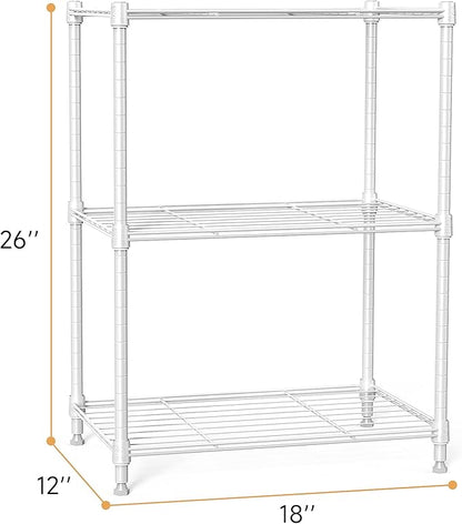 IZEUK 3 Tier Shelf, Heavy Duty Steel Wire Shelving Unit - Image 3