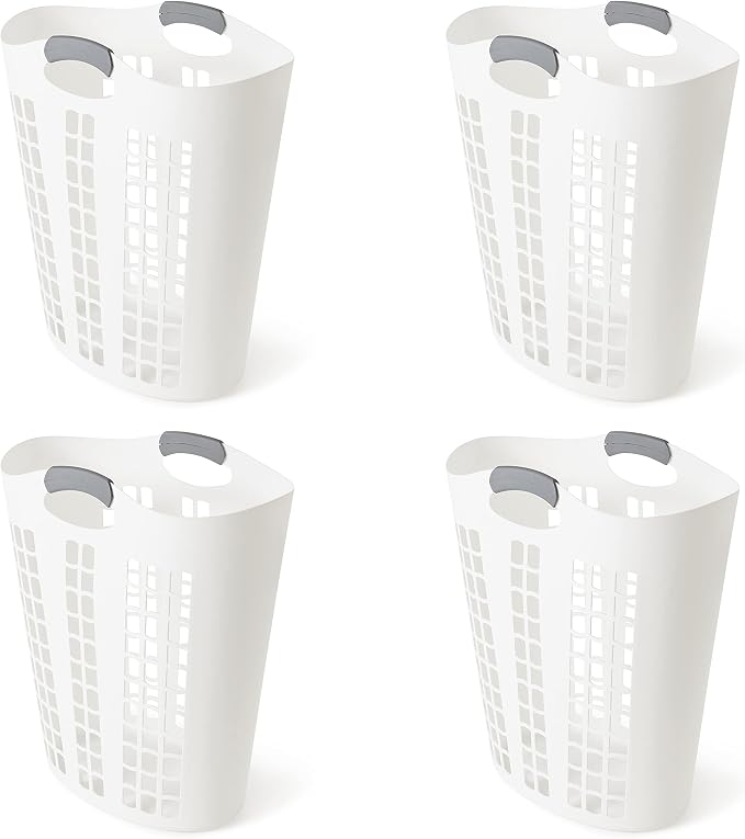 Gracious Living Easy Carry Flex Hamper, Large 87.5 Liter Lightweight Plastic by GraciousLiving