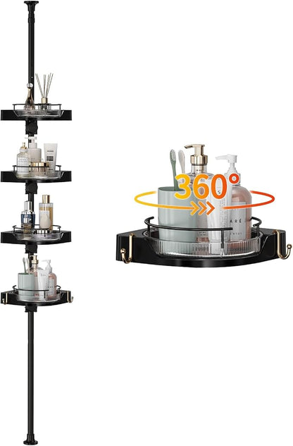akinbas 360° Rotating Shower Caddy Tension Pole by AKINBAS