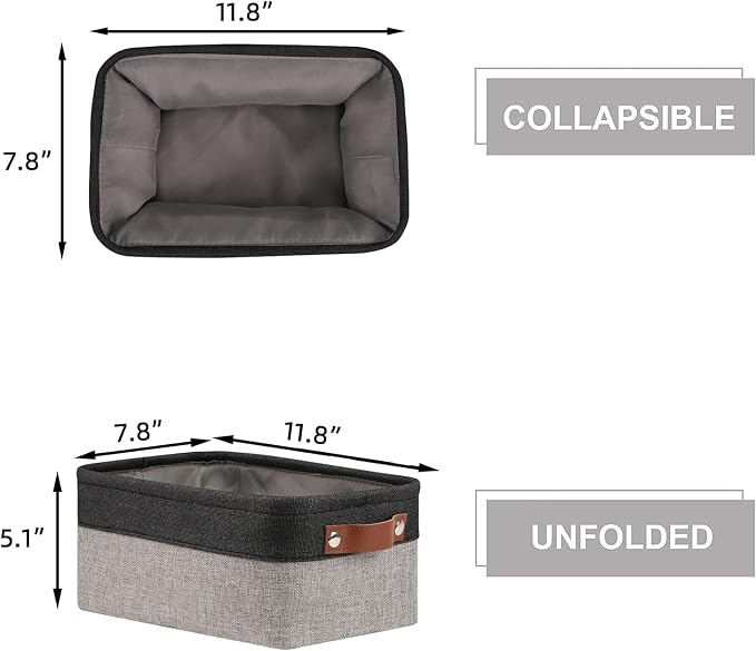 HNZIGE Small Storage Baskets Fabric BinsBaskets - Image 5