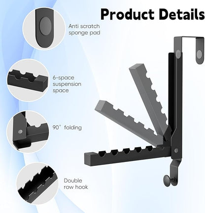 BAKON Over The Door Hanger Folding Clothes Drying Rack, Folding Hanging Coat - Image 4