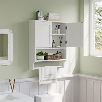 Smuxee White Bathroom Cabinet Wall Mounted by Smuxee