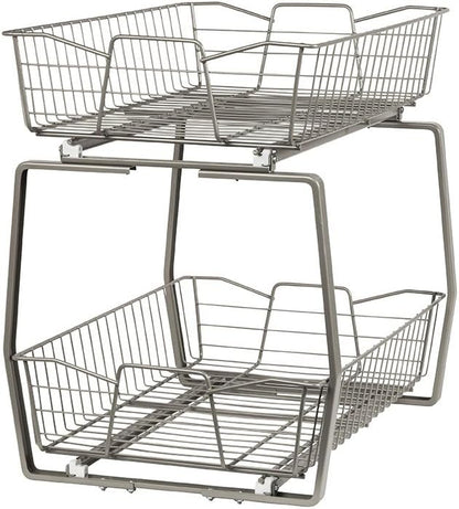 ClosetMaid 14 in. Pull Out Cabinet Organizer, 2 Tier, Heavy Duty, Slide Out by Unknown