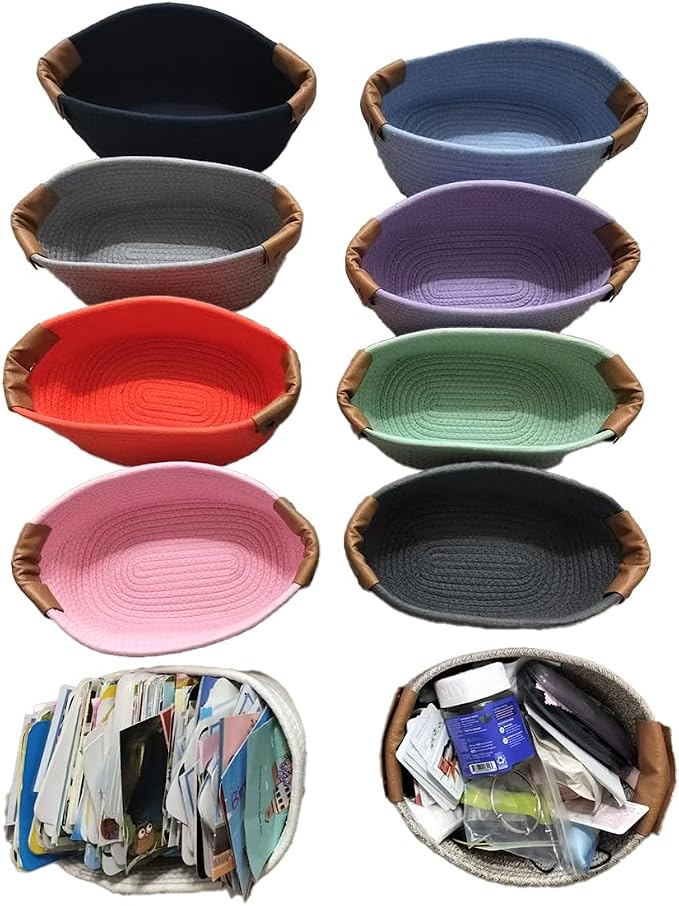 Medium Cotton Woven Basket - Image 8