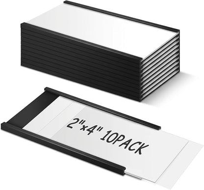 TOTiyea C Channel Magnetic Label Holders 2" x 4" 10 Pack by TOTiyea